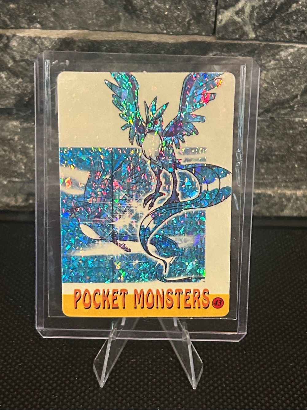 Vintage Articuno #43 & Slowpoke #39 Prism Vending Machine Sticker Card
